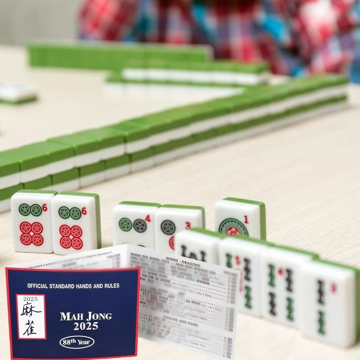 Mahjong Cards 2025 Large Print - 4 PCS - Official Revision - American Mah Jongg