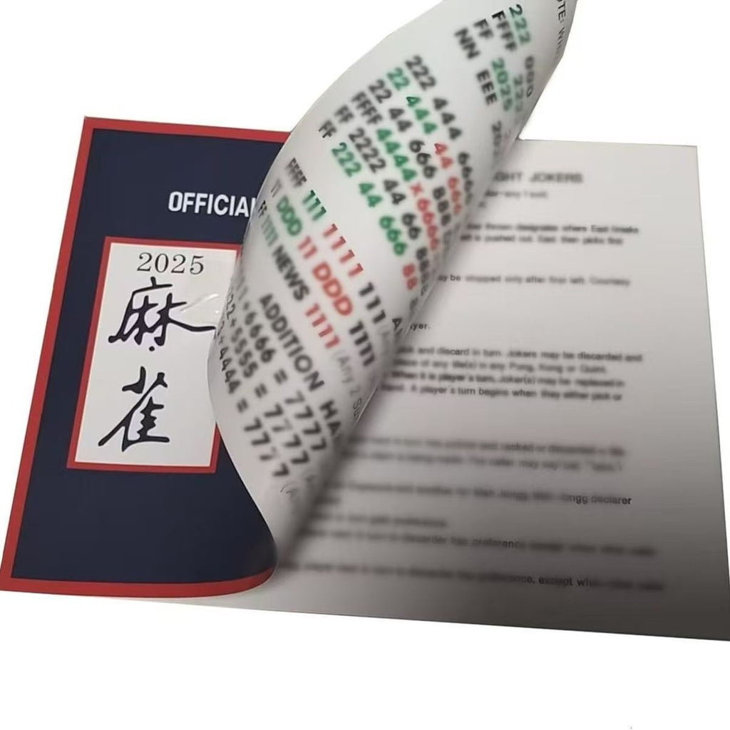 Mahjong Cards 2025 Large Print - 4 PCS - Official Revision - American Mah Jongg