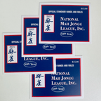 Mahjong Cards 2025 Large Print - 4 PCS - Official Revision - American Mah Jongg